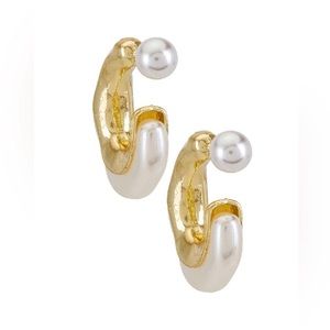 ✨3for$38 New Revolve Pearl Hoops ~ 8 Other Reasons Ball Jackets Earrings